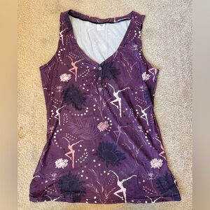 Dave Matthews Band Sleeveless Purple Furedancer Print Tank Top